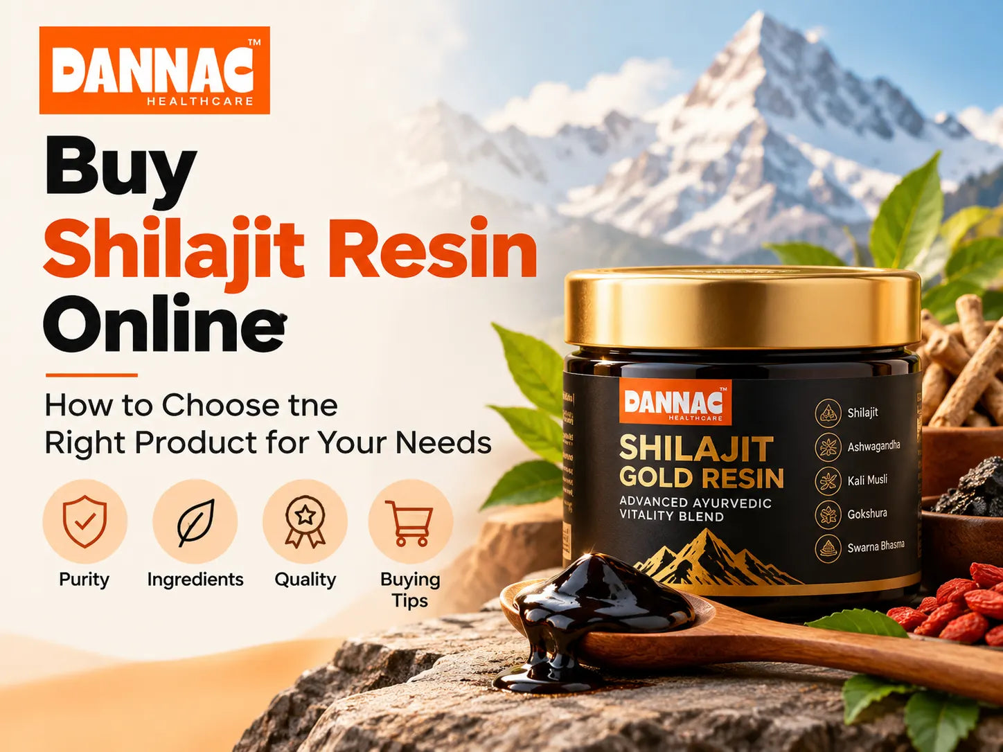 Buy Shilajit Resin Online – DANNAC Shilajit Gold Resin